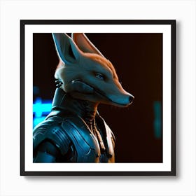 Futuristic Fox Art Print