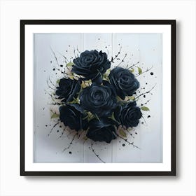 A Stunning Watercolor Painting Of Vibrant Black (2) (1) Art Print