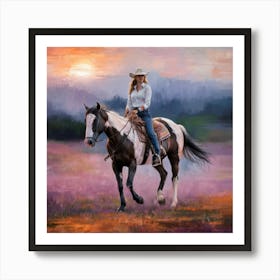 Cowgirl 4 30x30in 9000x9000px 39 Art Print