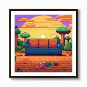 Pixel Art 8 Art Print