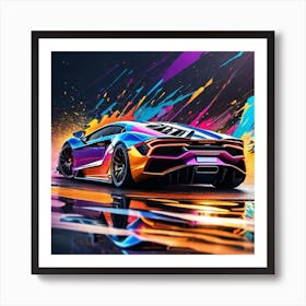 Paint Splatter Art Print