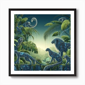 Jungle Animals 1 Art Print