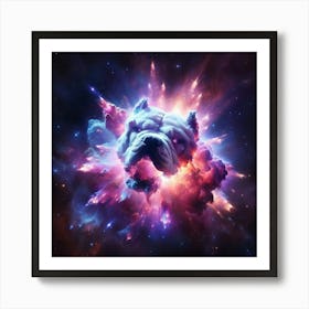 Bulldog In Space Art Print