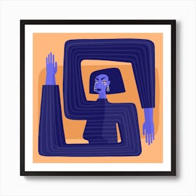 Long Arms Square Art Print