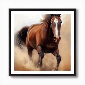 A Running Horse Art Print