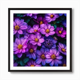 Purple Flowers 6 Art Print