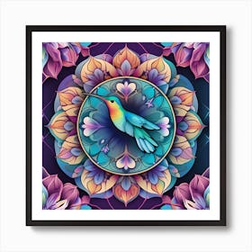 Hummingbird Mandala Art Print