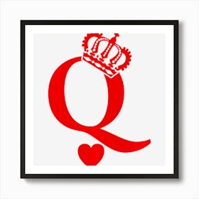 Queen Of Hearts King Of Hearts, Playing Cards, Deck Of Cards Art Print