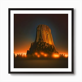 Devils Tower Art Print