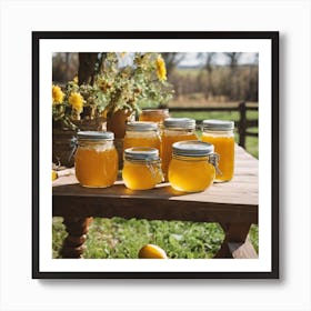 Honey In Jars 2 Art Print