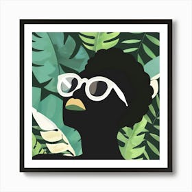 Black Woman With Sunglasses 2 Art Print