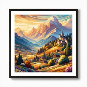 Alpine Village Art Print