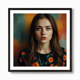 Portrait Of A Young Woman Art Print