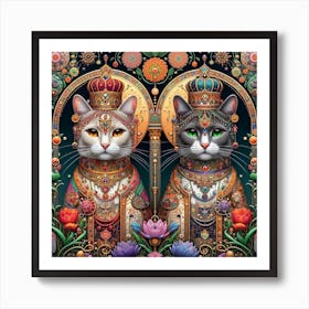 The Majestic Cats 15 Art Print