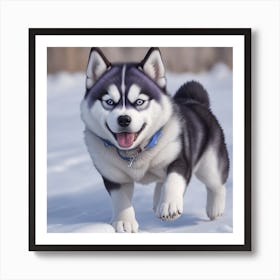 Husky Dog Art Print