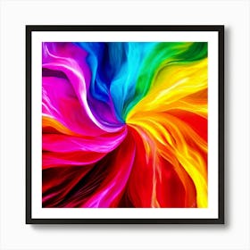 Color Brightness Vibrant Electric Power Gradient Vivid Intense Dynamic Radiant Glowing En (7) Art Print