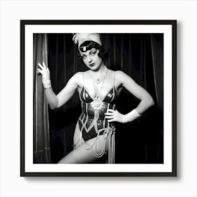 Burlesque Dancer Of The 1920s ~ Reimagined 18 Art Print