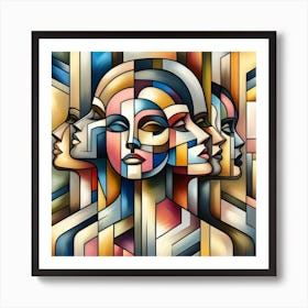 Abstract Of Faces Art Print