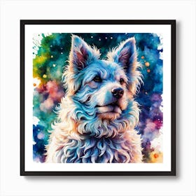 Dog Watercolor Painting Art Print