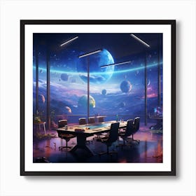 Space Office 5 Art Print