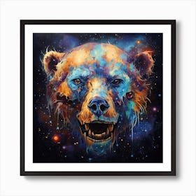 Bear In Space 3 Art Print