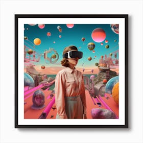 Virtual Reality World Designed Art Print