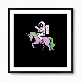 Unicorn And Astronaut Art Print