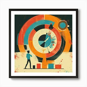 Man And A Clock Art Print