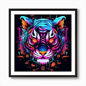 Neon Tiger Art Print