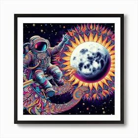 "Eclectic Slide" Moon Man Collection [Risky Sigma] Art Print