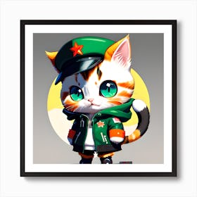 Comrade Cat Art Print