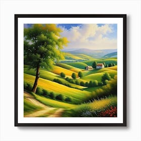 Landscape Painting 160 Art Print