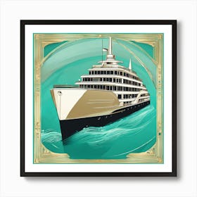 Ship In The Sea Art Print