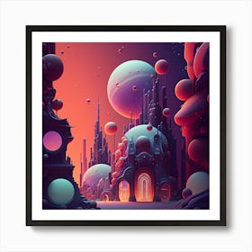 Futuristic City 3 Art Print