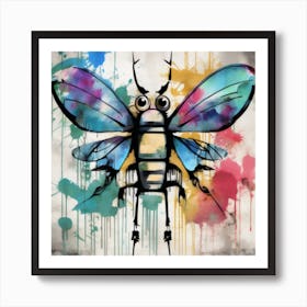 A Contemporary Digital Graffiti Artwork Art Print