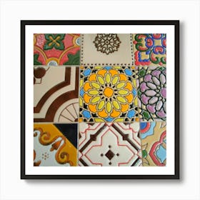 Tile Mosaic Art Print