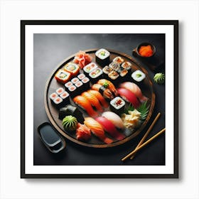 A Feast of Sushi Art Print