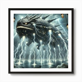 Shenlong Dreadnought Lightning Strikes Art Print