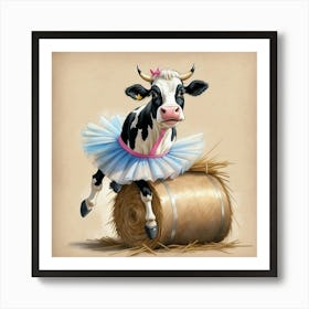 Ballet Cow 3 Art Print