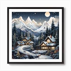 Winter Landscape 16 Art Print