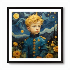 Van Gogh style, Little Prince Art Print