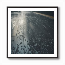 Wet Floor Stock Videos & Royalty-Free Footage 1 Art Print