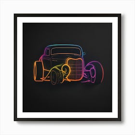 Neon Car Art Print