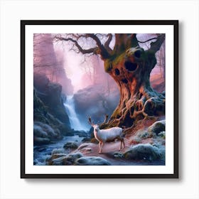 Deer In The Forest 25 Art Print