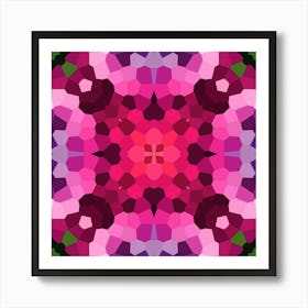Violet Mosaic Pattern Art Print