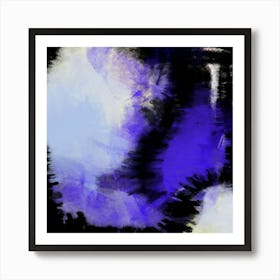 Blue Abstract, Tie Dye, Minimalist, Bold, Colourful, Modern, Boho, Bohemian Art Print