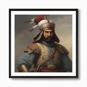 Leonardo Diffusion Xl An Imaginary Image Of An Ottoman Warrior 0 Affiche