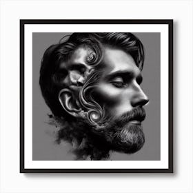 Man'S Head Art Print