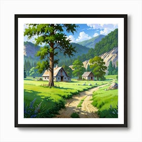 Landscape Painting 43 Art Print