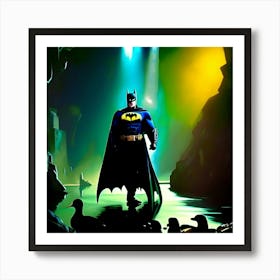 Batman and duck in cave  Poster